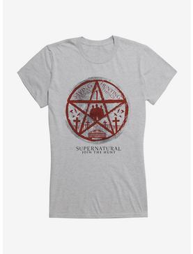 Supernatural Pentagram Silhouette Girls T-Shirt, , hi-res