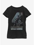 Marvel Black Panther 4th Bday Youth Girls T-Shirt, BLACK, hi-res