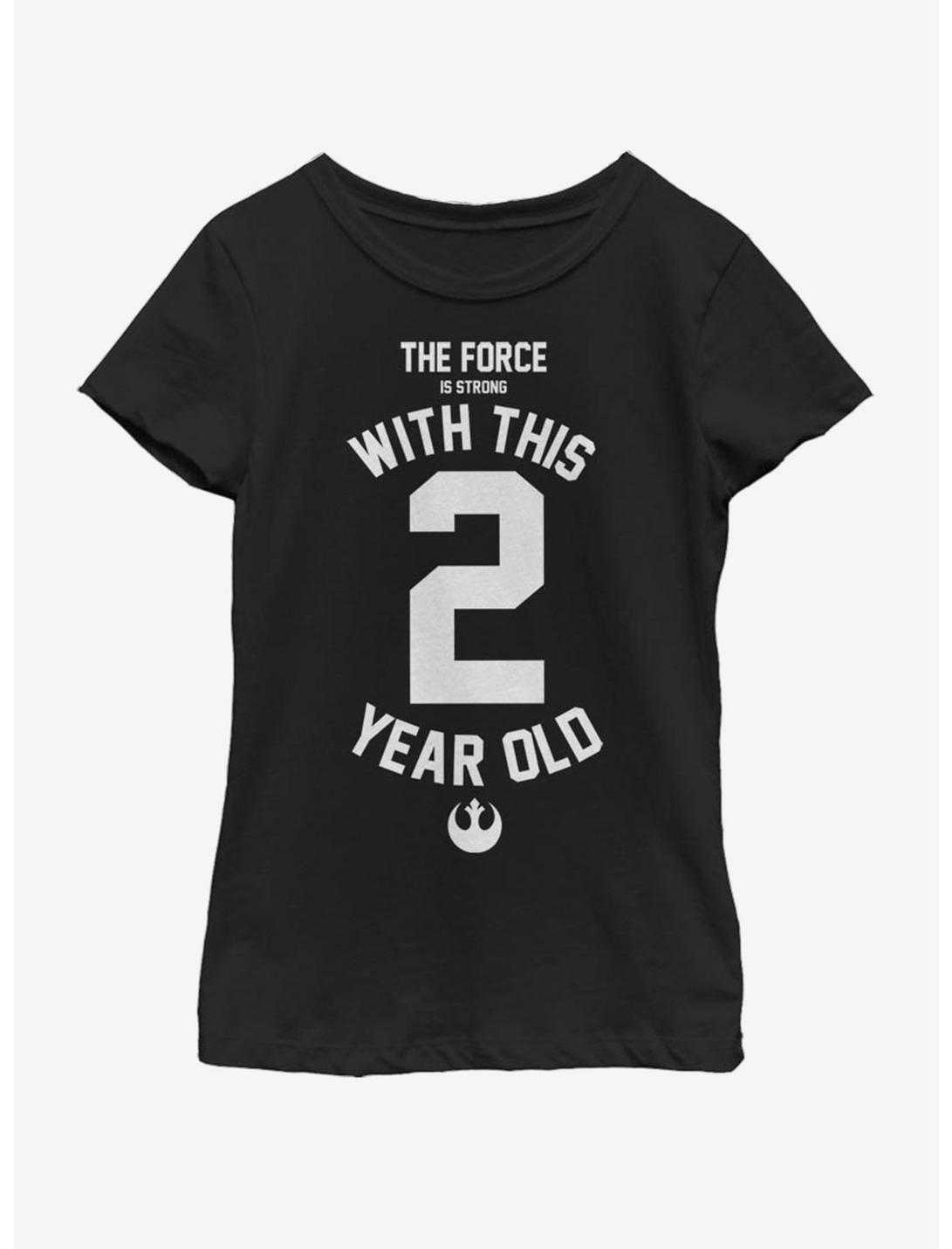 Star Wars Force Sensitive Two Youth Girls T-Shirt, BLACK, hi-res