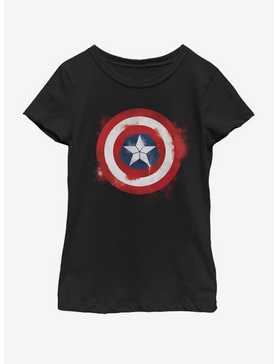Marvel Avengers: Endgame Captain America Spray Logo Youth Girls T-Shirt, , hi-res
