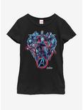 Marvel Avengers Infinity War Royal Blue Youth Girls T-Shirt, BLACK, hi-res