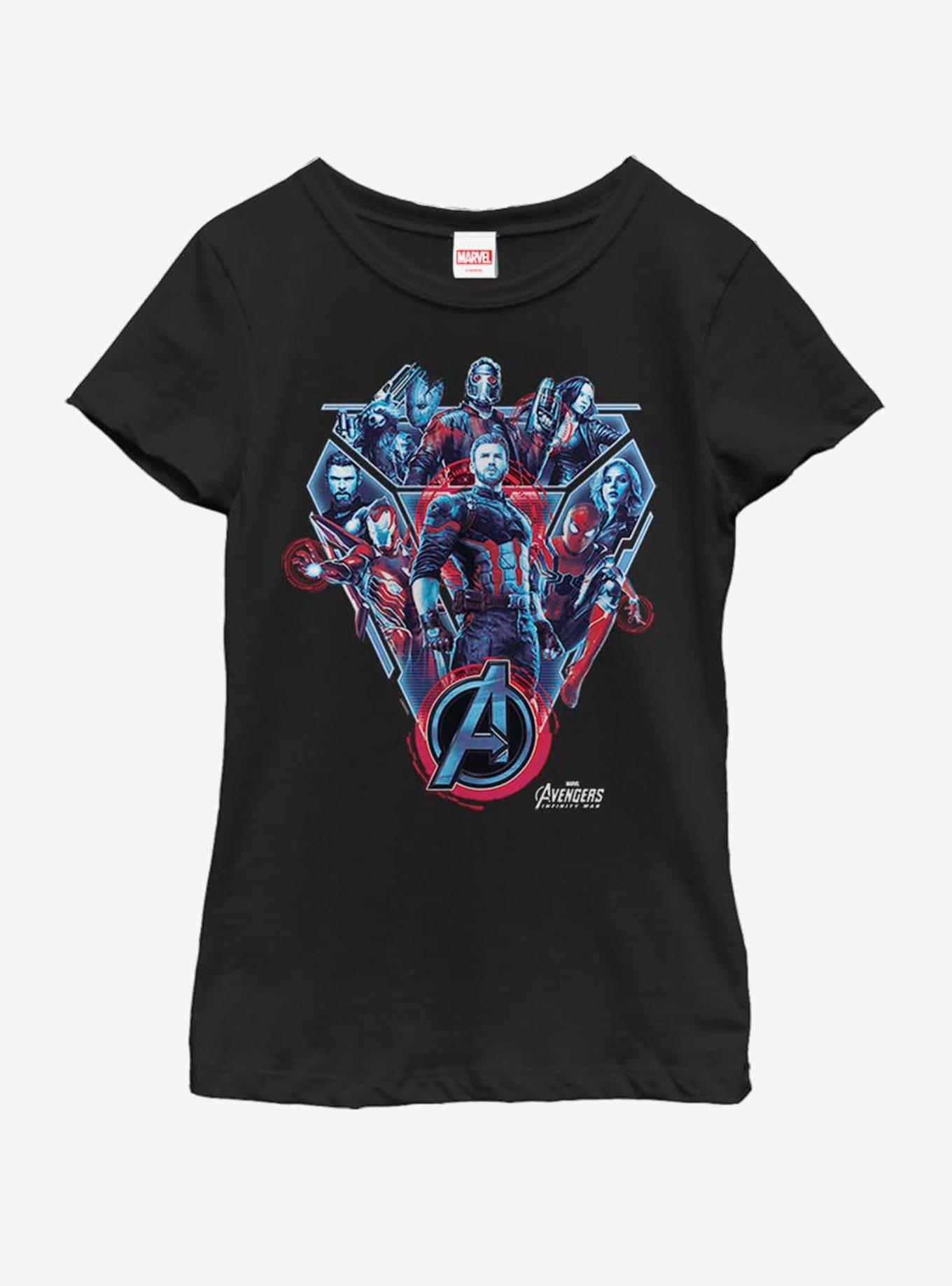 Marvel Avengers Infinity War Royal Blue Youth Girls T-Shirt, , hi-res