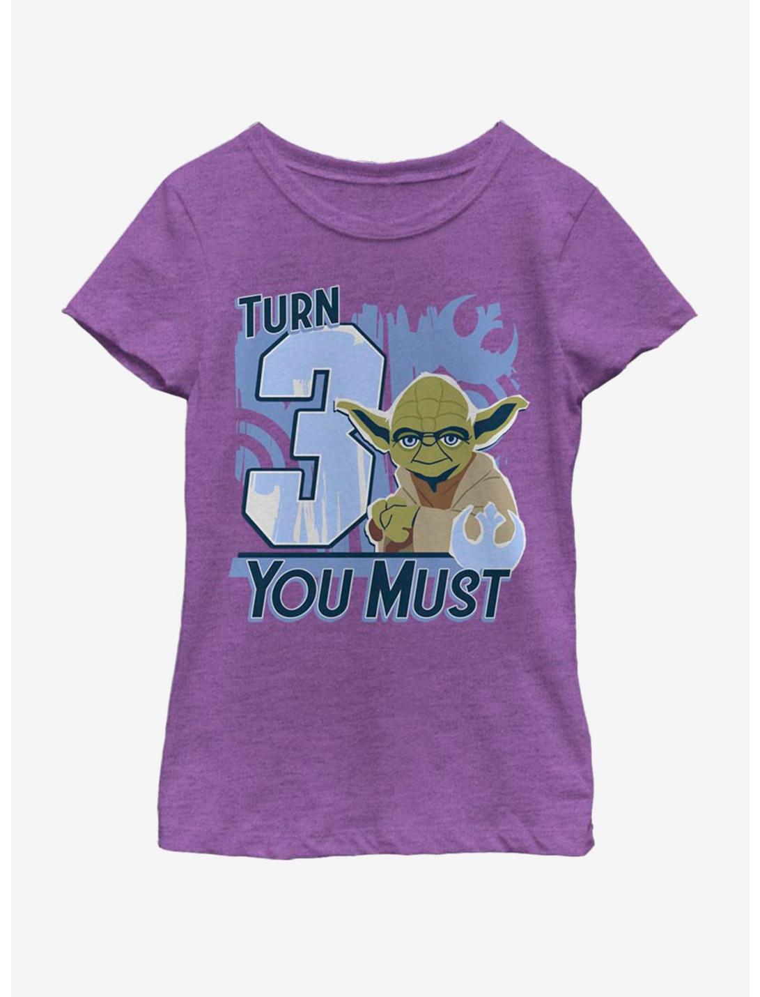 Star Wars Turn 3 You Must Youth Girls T-Shirt, PURPLE BERRY, hi-res