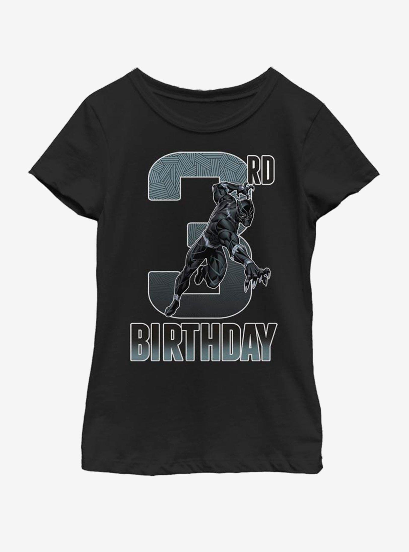 Marvel Black Panther 3rd Bday Youth Girls T-Shirt, , hi-res