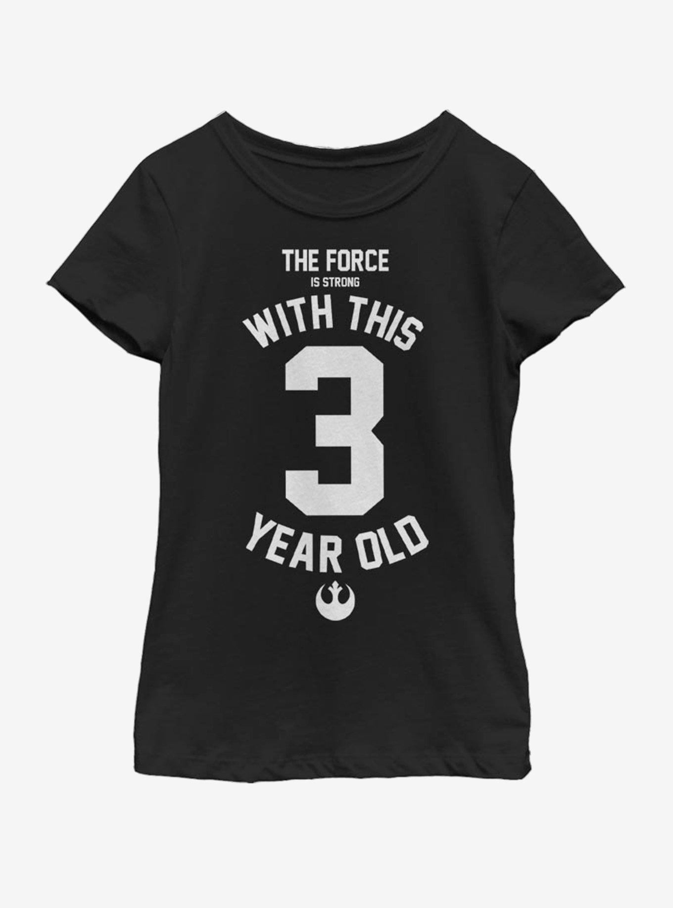 Star Wars Force Sensitive Three Youth Girls T-Shirt, BLACK, hi-res