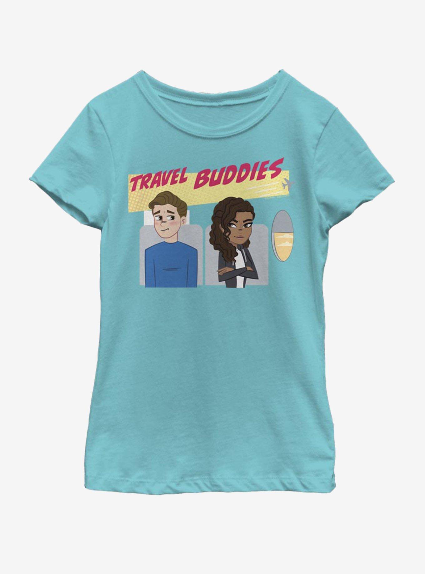 Marvel Spiderman Far From Home Travel Buddies Youth Girls T-Shirt, , hi-res