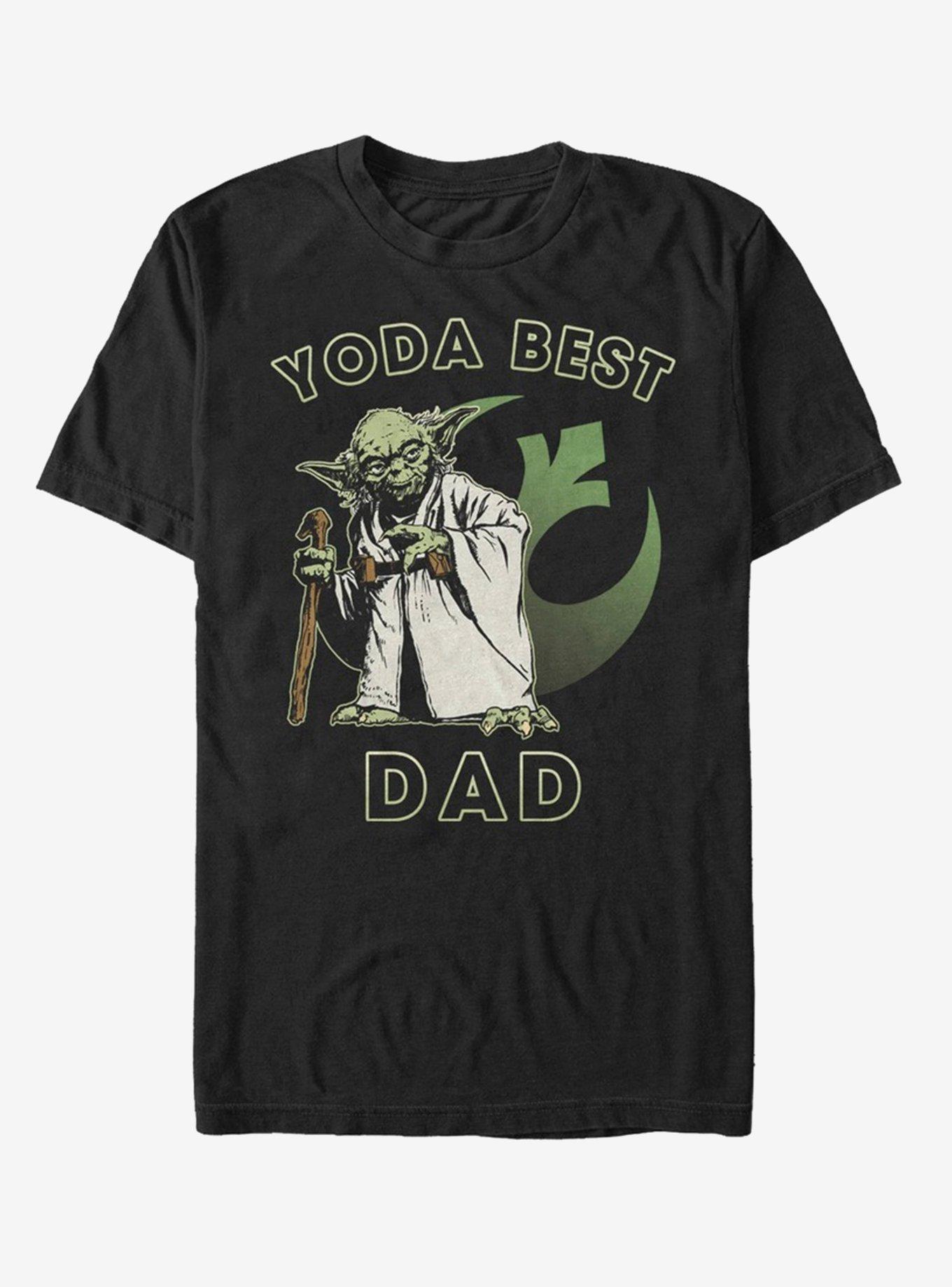 Star Wars Yoda Best Dad T-Shirt, BLACK, hi-res