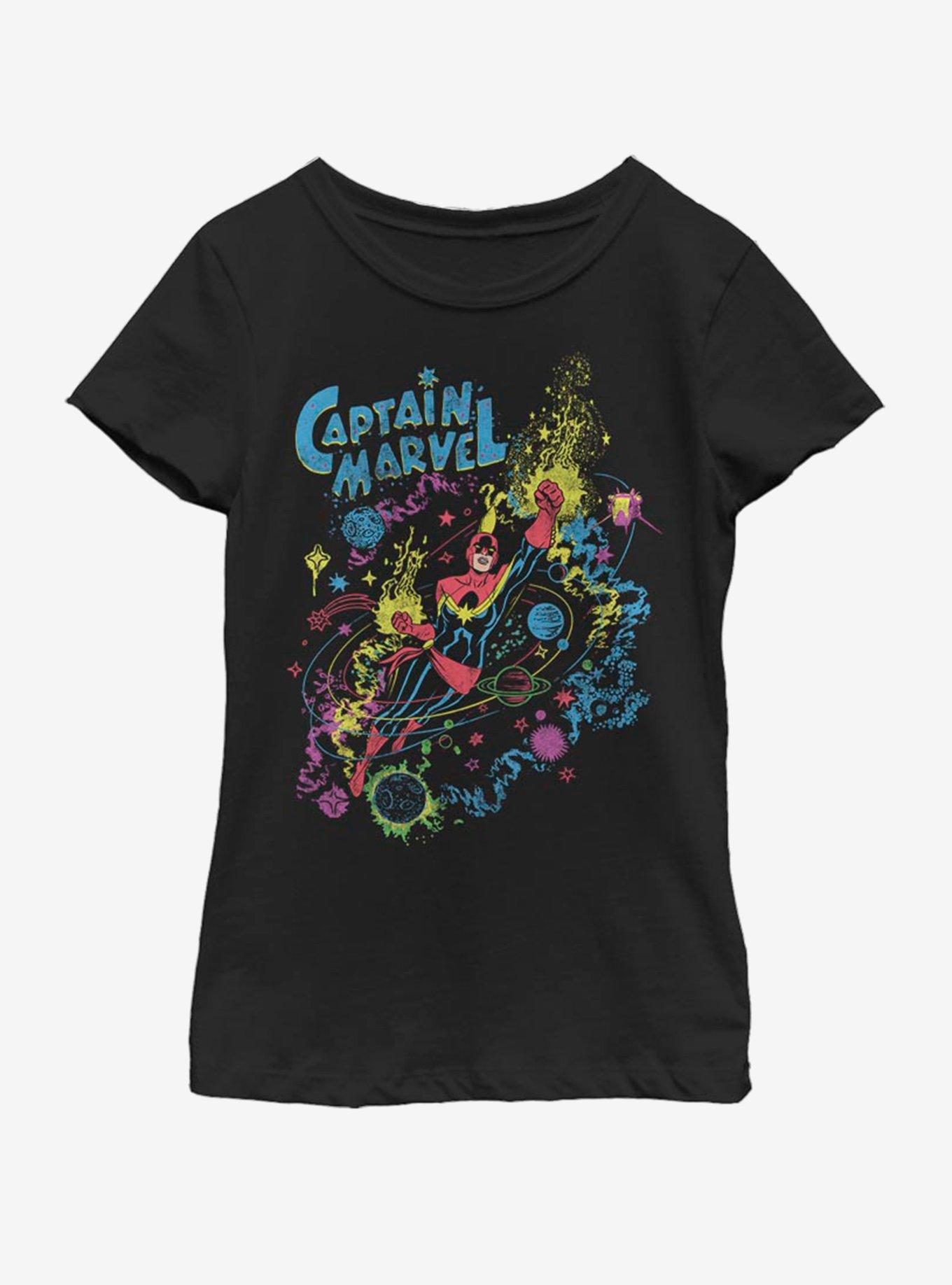 Marvel Captain Marvel Cosmic Captain Marvel Youth Girls T-Shirt, , hi-res