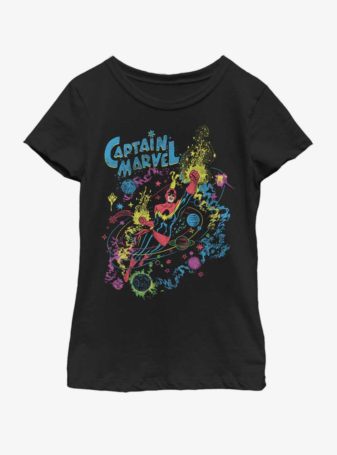 Marvel Captain Marvel Cosmic Captain Marvel Youth Girls T-Shirt, , hi-res