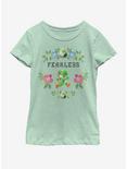 Nintendo Fearless Yoshi Cross Stitch Youth Girls T-Shirt, MINT, hi-res