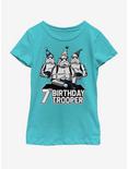 Star Wars Birthday Trooper Seven Youth Girls T-Shirt, TAHI BLUE, hi-res