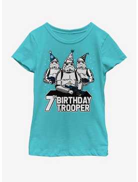 Star Wars Birthday Trooper Seven Youth Girls T-Shirt, , hi-res