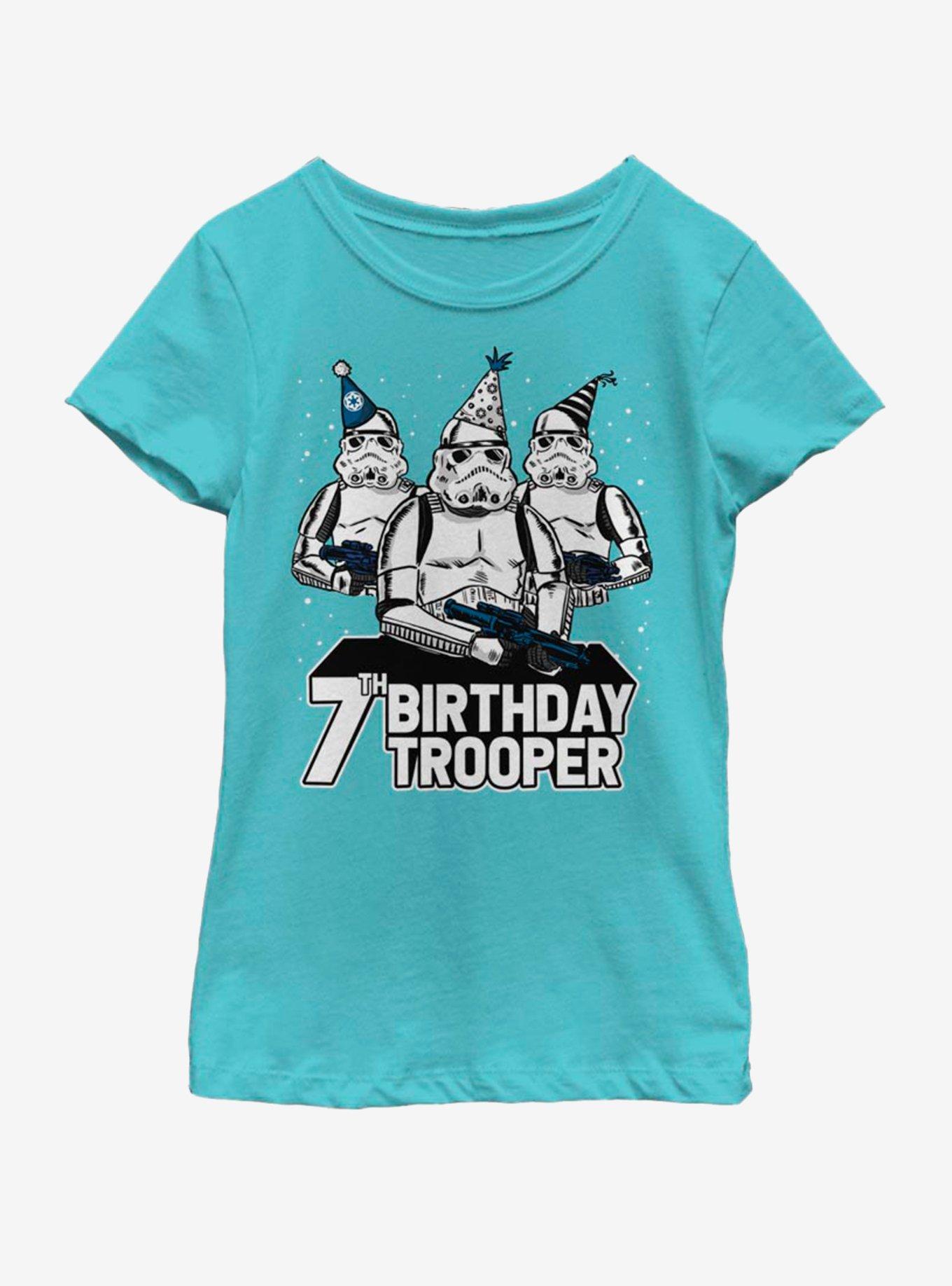Star Wars Birthday Trooper Seven Youth Girls T-Shirt, , hi-res