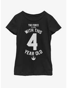 Star Wars Force Sensitive Four Youth Girls T-Shirt, , hi-res
