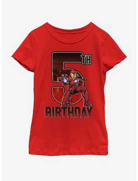Marvel Ironman 5th Bday Youth Girls T-Shirt, , hi-res