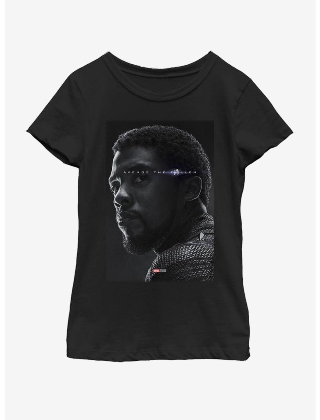 Marvel Avengers: Endgame Avenge Black Panther Youth Girls T-Shirt, BLACK, hi-res