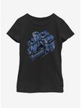 Marvel Avengers: Endgame Cap Blue Shot Youth Girls T-Shirt, BLACK, hi-res