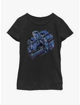 Marvel Avengers: Endgame Cap Blue Shot Youth Girls T-Shirt, , hi-res