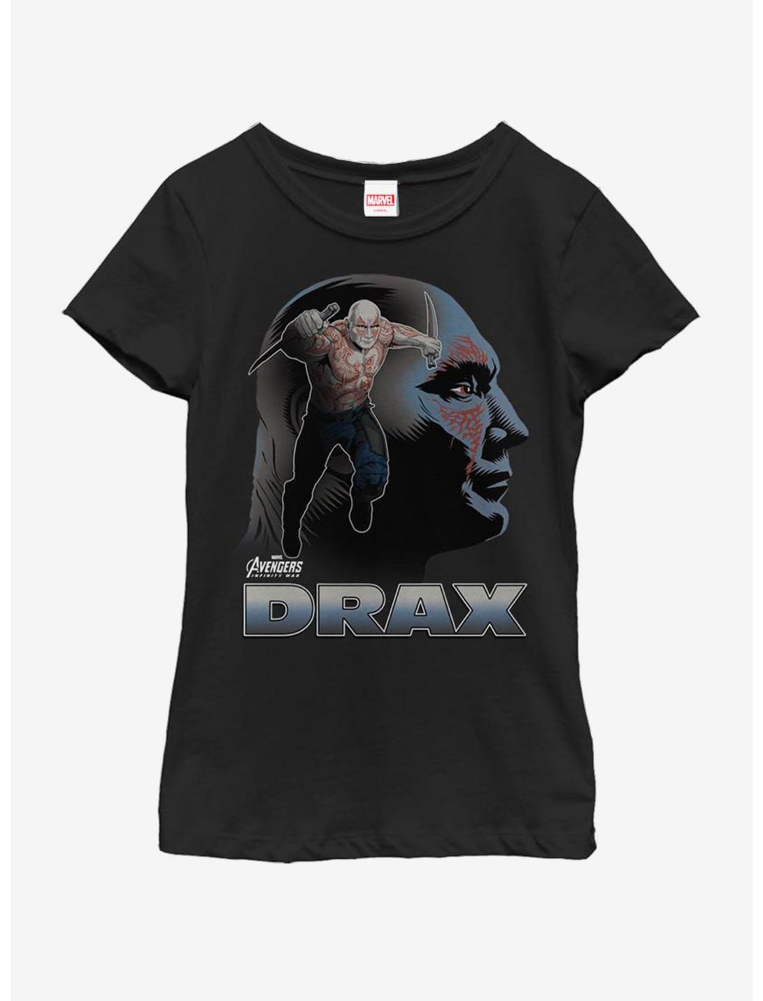 Marvel Avengers Infinity War Drax Sil Youth Girls T-Shirt, BLACK, hi-res