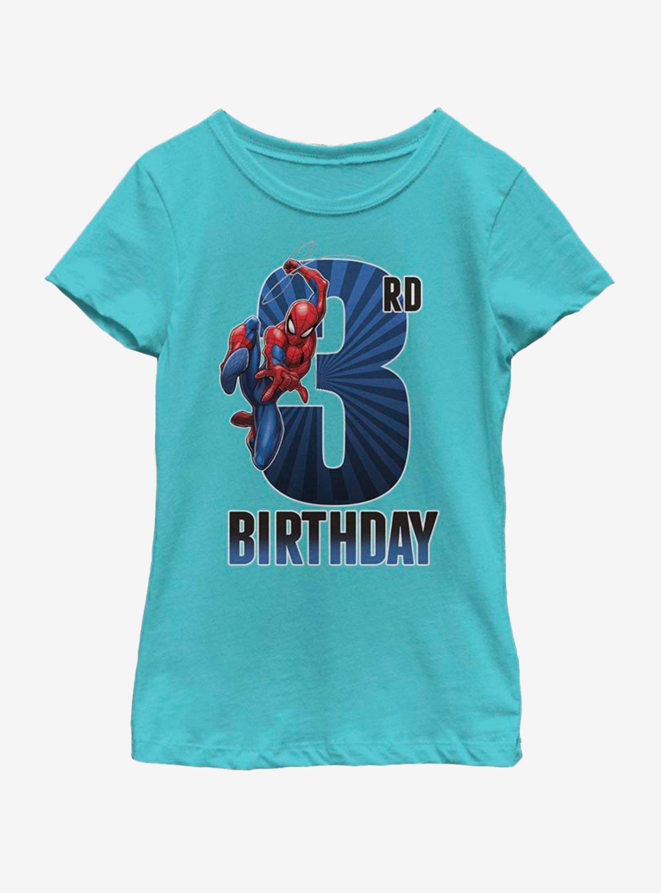 Marvel Spiderman 3rd Bday Youth Girls T-Shirt, , hi-res