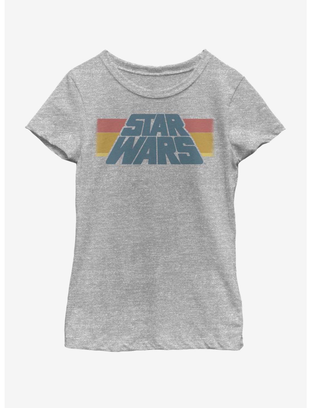 Star Wars Logo Stripe Youth Girls T-Shirt, ATH HTR, hi-res