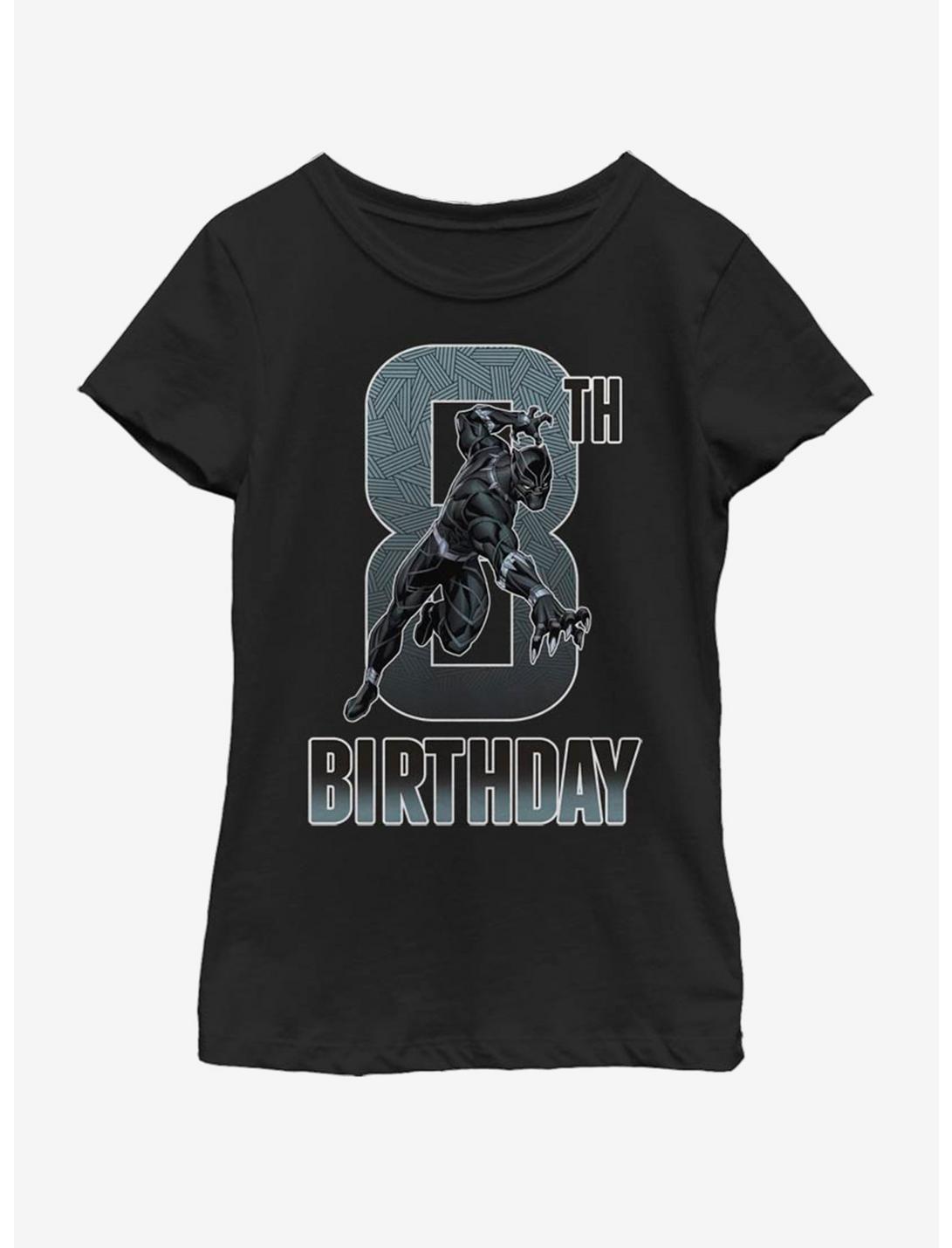 Marvel Black Panther 8th Bday Youth Girls T-Shirt, BLACK, hi-res
