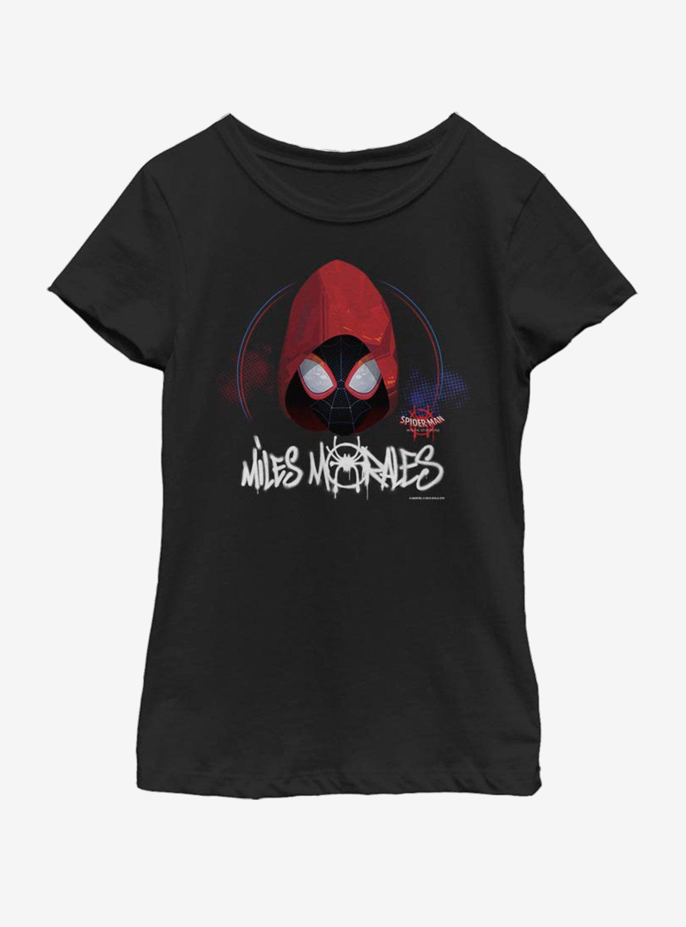 Marvel Spiderman Hooded Miles Youth Girls T-Shirt, , hi-res