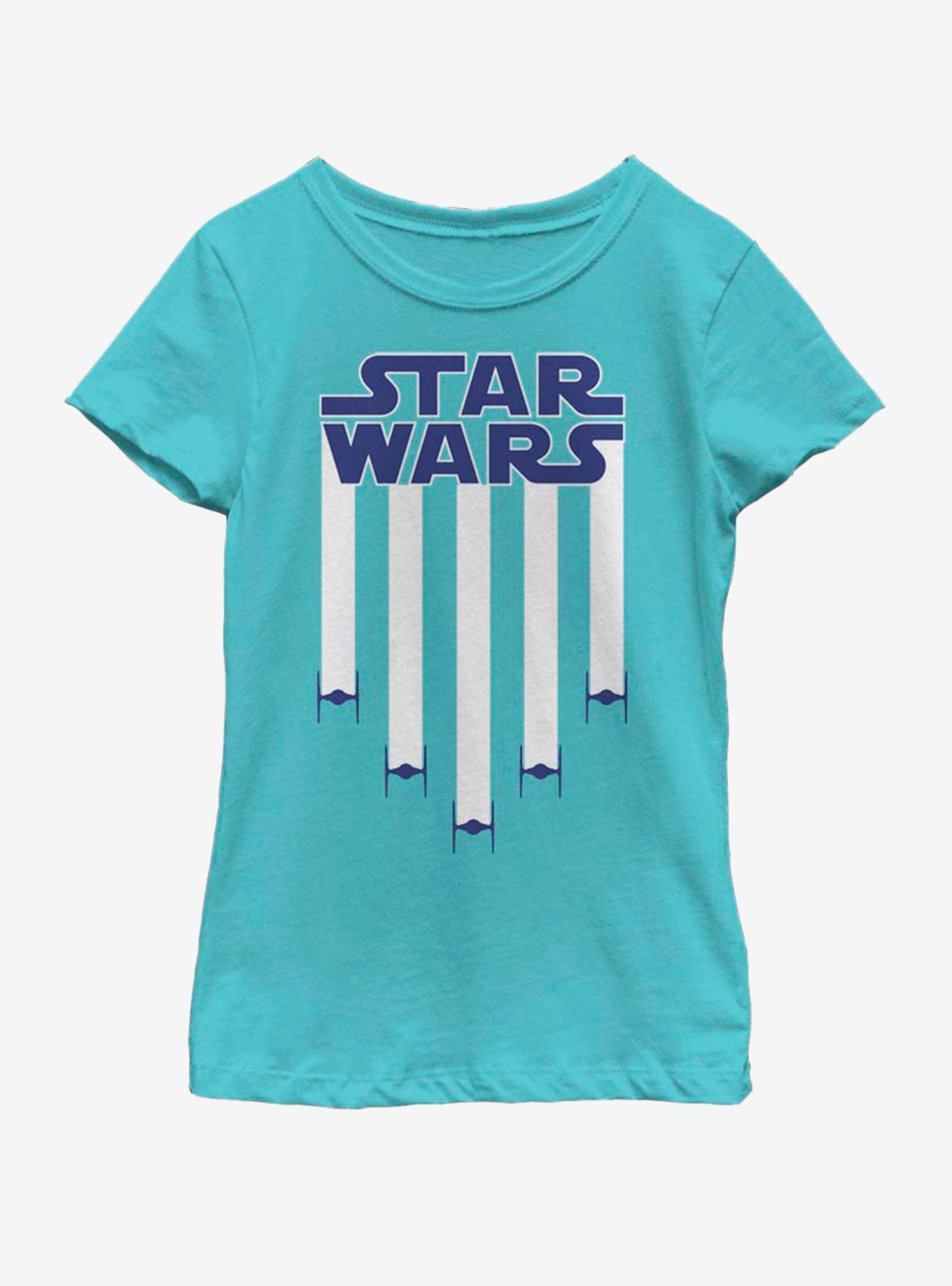 Star Wars Star Banner Youth Girls T-Shirt, TAHI BLUE, hi-res