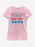 Where's Waldo? Japanese Text Youth Girls T-Shirt, PINK, hi-res