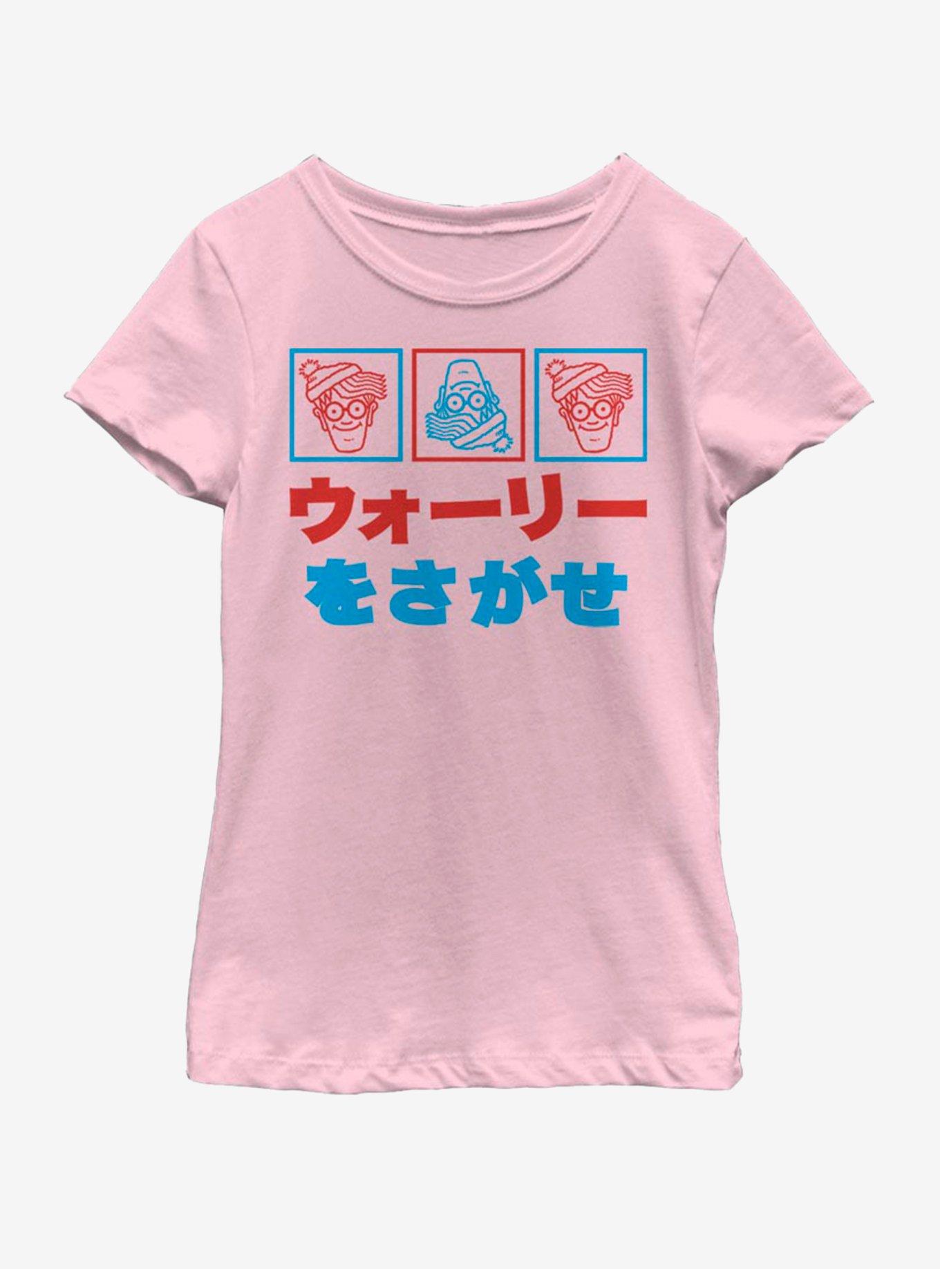 Where's Waldo? Japanese Text Youth Girls T-Shirt, , hi-res