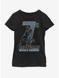Marvel Black Panther 7th Bday Youth Girls T-Shirt, BLACK, hi-res