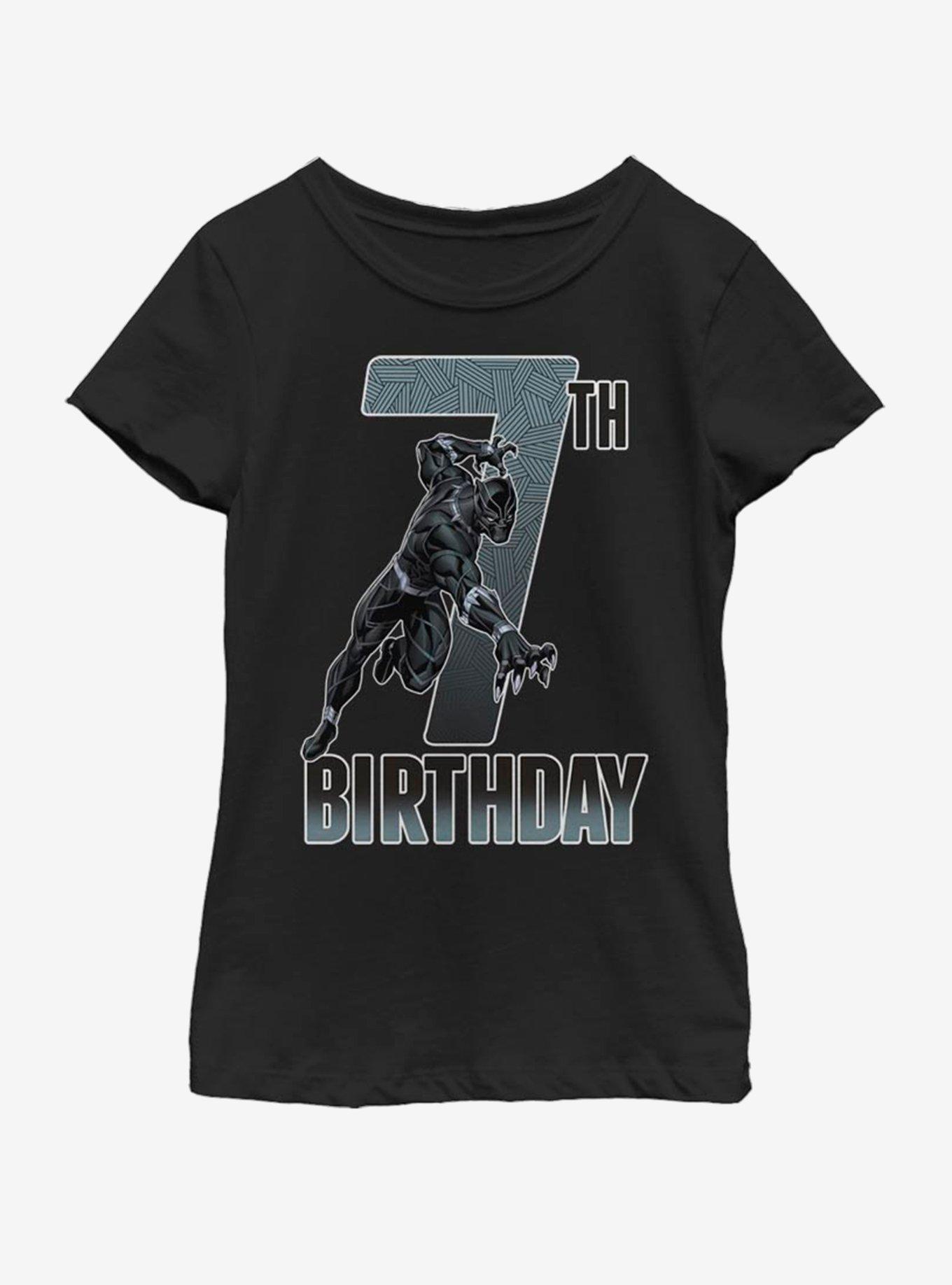 Marvel Black Panther 7th Bday Youth Girls T-Shirt, , hi-res