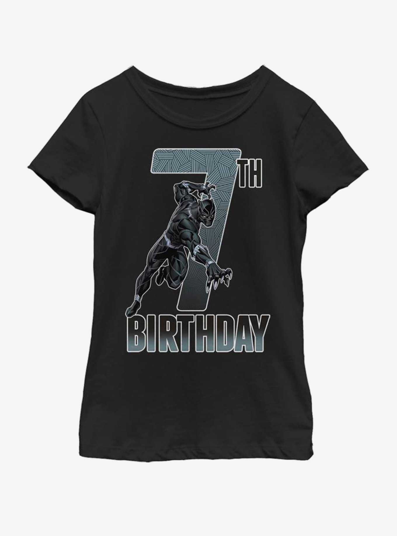 Marvel Black Panther 7th Bday Youth Girls T-Shirt, , hi-res