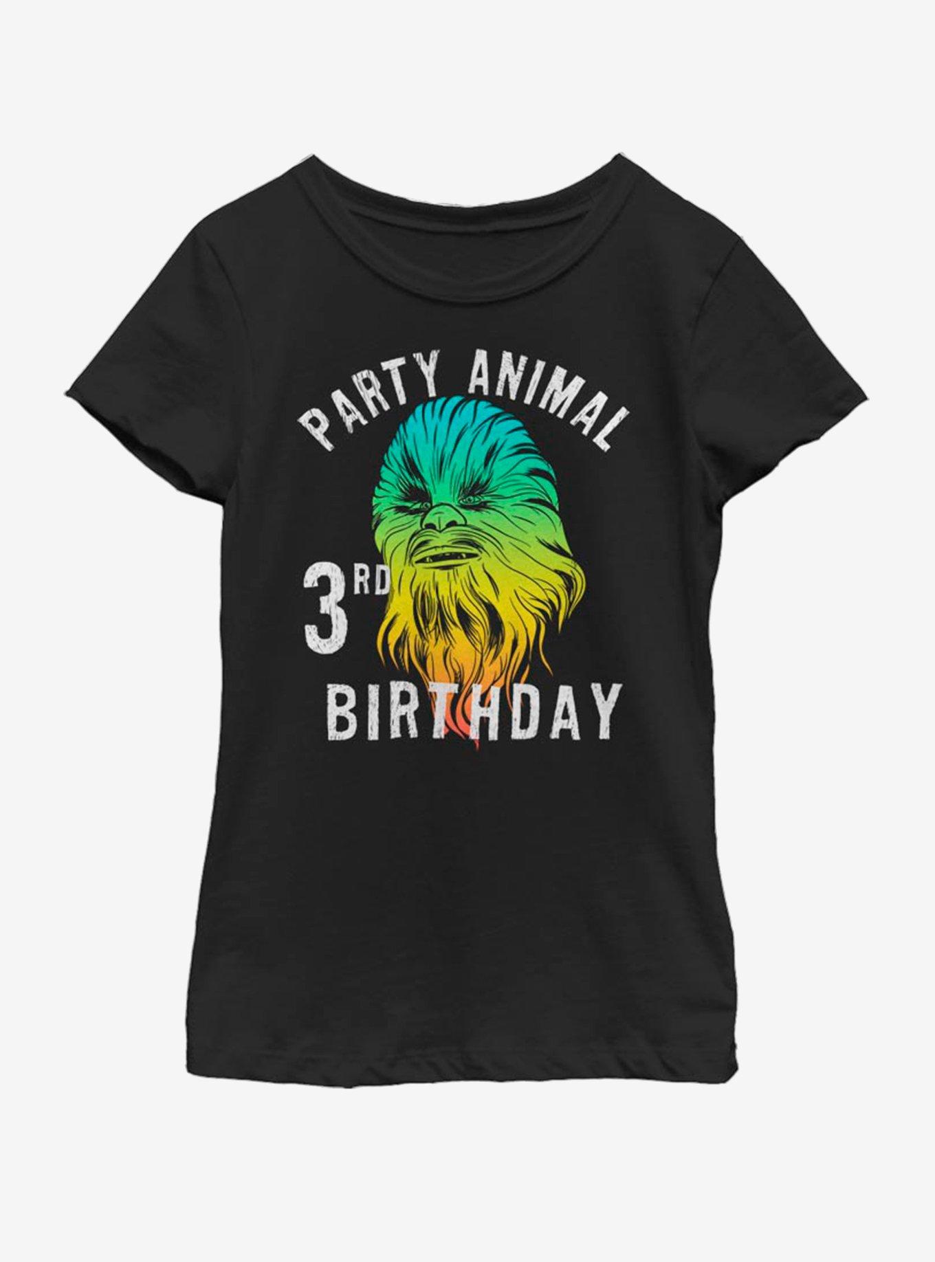 Star Wars Chewie Birthday Three Youth Girls T-Shirt, , hi-res