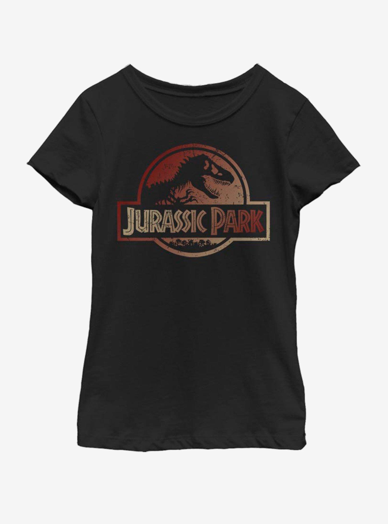 Jurassic Park Colored Logo - RED Youth Girls T-Shirt, , hi-res