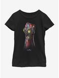 Marvel Avengers: Endgame Iron Gauntlet Youth Girls T-Shirt, BLACK, hi-res