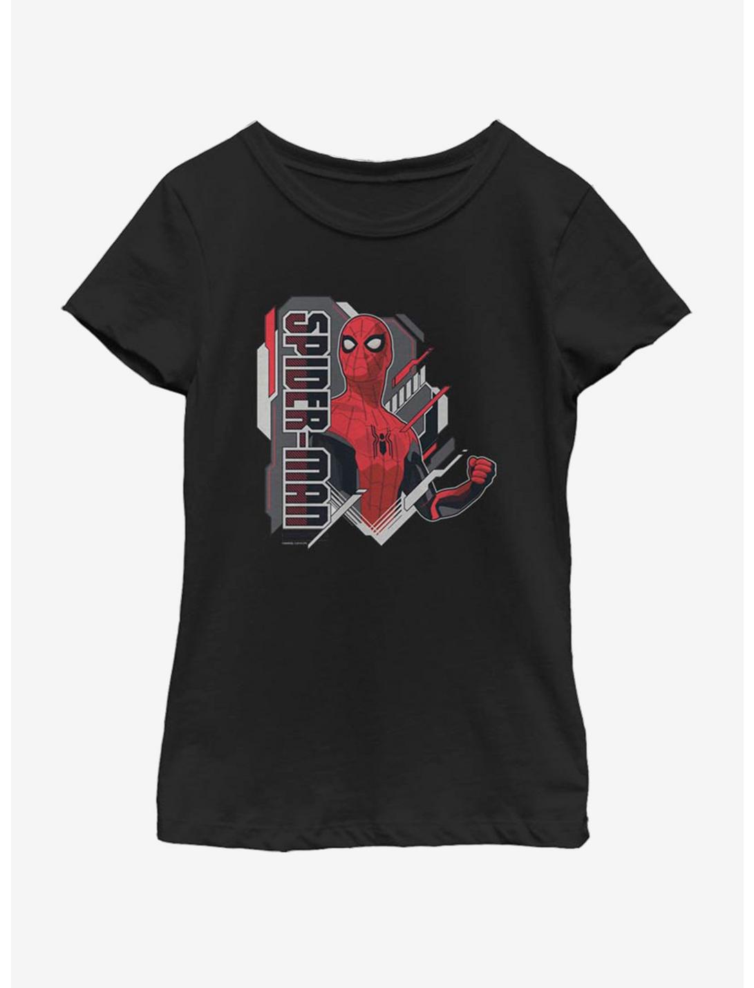 Marvel Spiderman Far From Home Heroic Spider-Man Youth Girls T-Shirt, BLACK, hi-res
