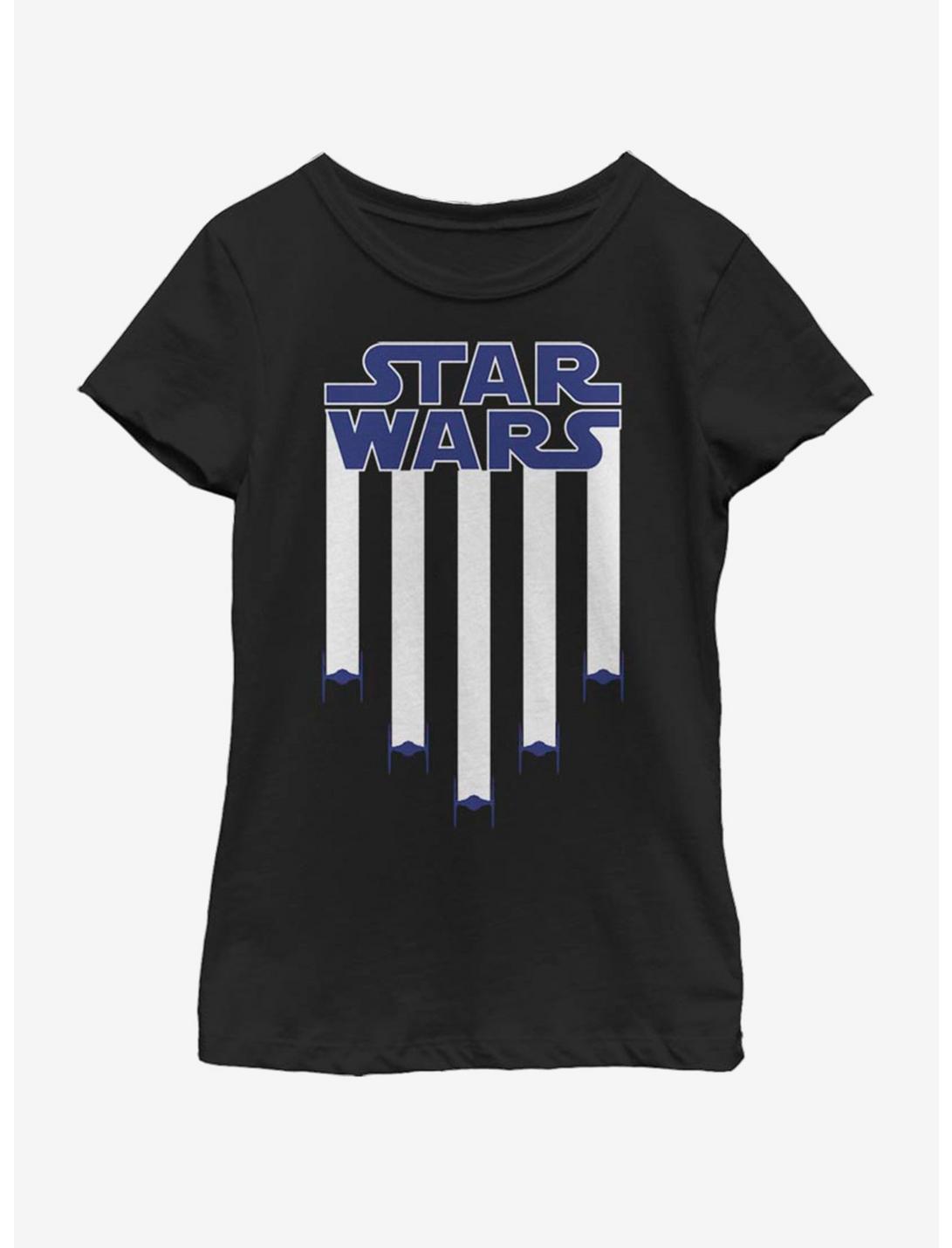 Star Wars Star Banner Youth Girls T-Shirt, BLACK, hi-res