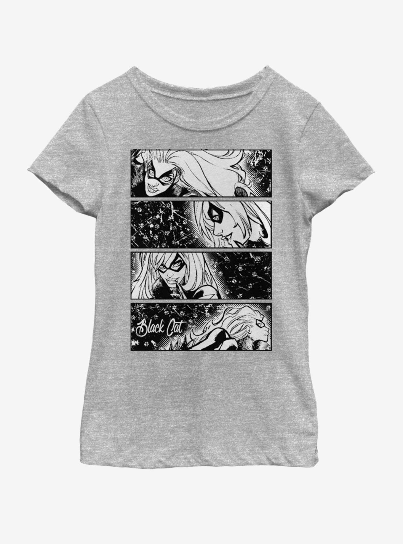 Marvel Black Widow War Black Cat Youth Girls T-Shirt, ATH HTR, hi-res