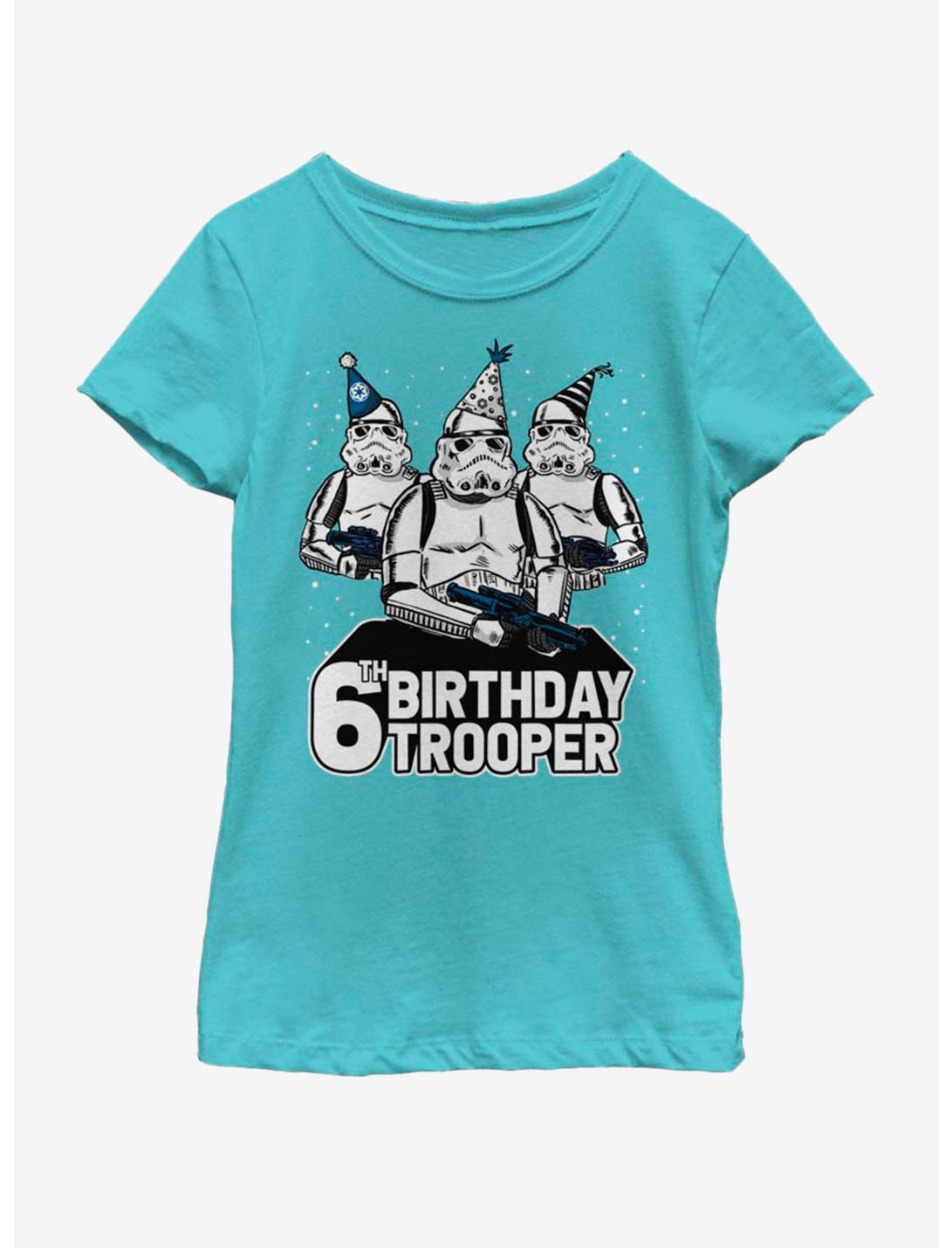 Star Wars Birthday Trooper Six Youth Girls T-Shirt, TAHI BLUE, hi-res