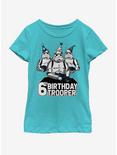 Star Wars Birthday Trooper Six Youth Girls T-Shirt, TAHI BLUE, hi-res