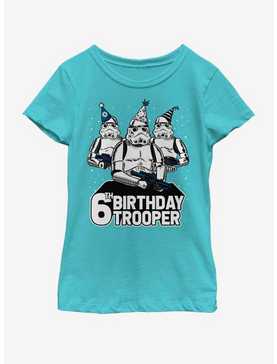 Star Wars Birthday Trooper Six Youth Girls T-Shirt, , hi-res