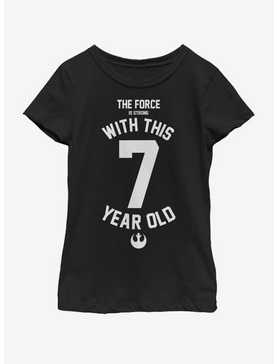 Star Wars Force Sensitive Seven Youth Girls T-Shirt, , hi-res