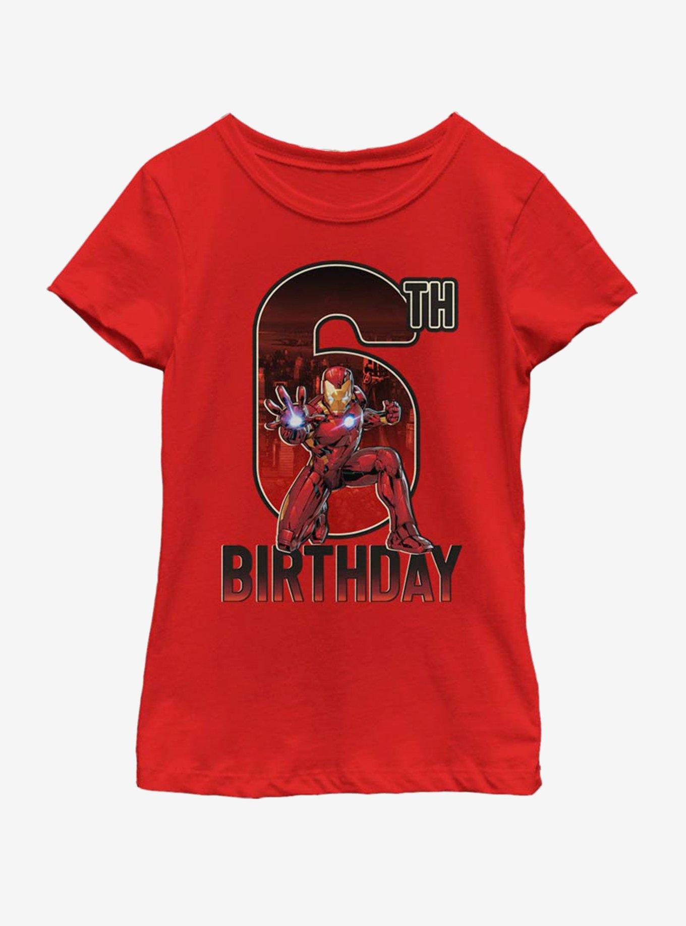 Marvel Ironman 6th Bday Youth Girls T-Shirt, , hi-res