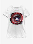 Marvel Avengers: Endgame Cap Shield Youth Girls T-Shirt, WHITE, hi-res