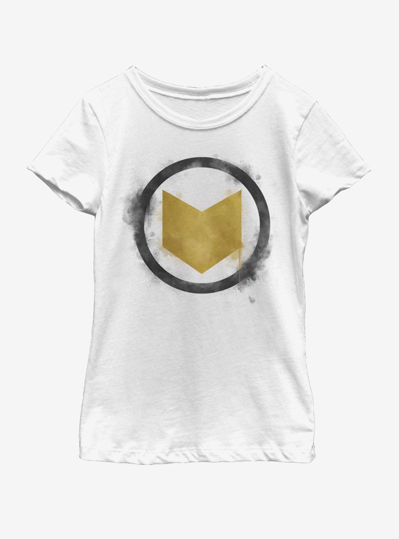 Marvel Avengers: Endgame HawkEye Spray Logo Youth Girls T-Shirt, , hi-res