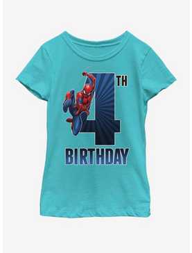Marvel Spiderman 4th Bday Youth Girls T-Shirt, , hi-res
