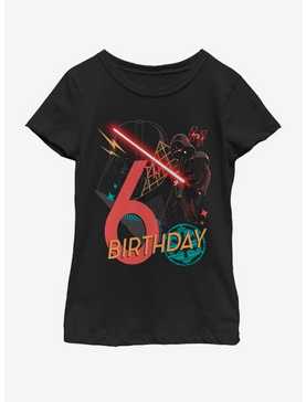Star Wars Vader 6th Bday Youth Girls T-Shirt, , hi-res