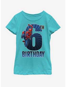 Marvel Spiderman 6th Bday Youth Girls T-Shirt, , hi-res