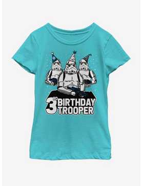 Star Wars Birthday Trooper Three Youth Girls T-Shirt, , hi-res